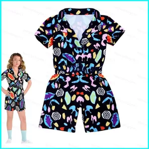 GN Stranger Things 5 Váy Một Mảnh Tiệc Halloween Tay Ngắn Trẻ Em Giáng Sinh cosplay Vải NG