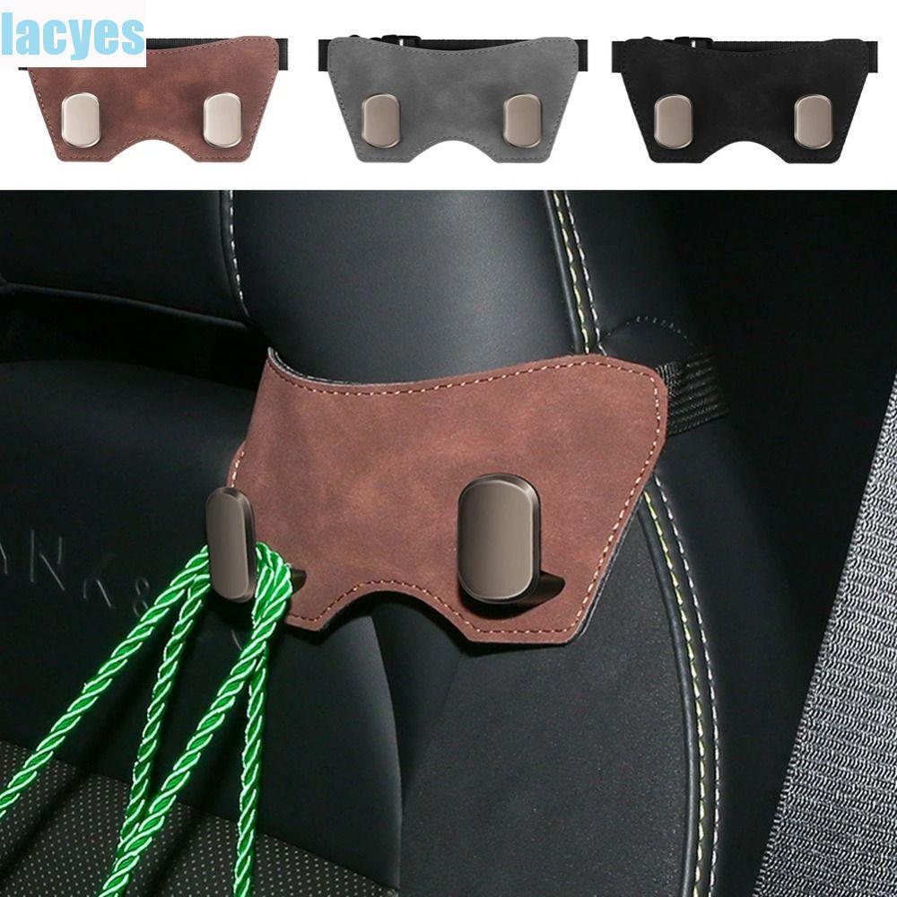 Móc tựa đầu ô tô LACYES, Móc treo ghế sau ô tô có móc đôi chịu tải cao, Dụng cụ sắp xếp ghế sau ô tô đa năng chống mài mòn đa năng