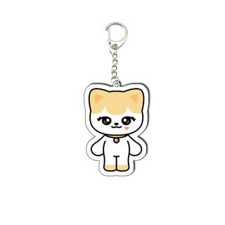 IVE MINIVE Cartoon Figure Keychain WonYoung YuJin GANGANJI  Rei LEESEO LIZ Acrylic Pendant IVE MINIVE Keyring Fans Gifts