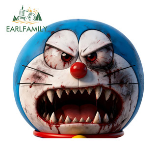 EARLFAMILY Devil Doremon Peeker 3D Xe Ô Tô Dán Xe Máy Ván Trượt Vali Kính Chắn Gió Mũ Bảo Hiểm JDM Vinyl Decal Vui Nhộn Trang Trí Chống Trầy Xước