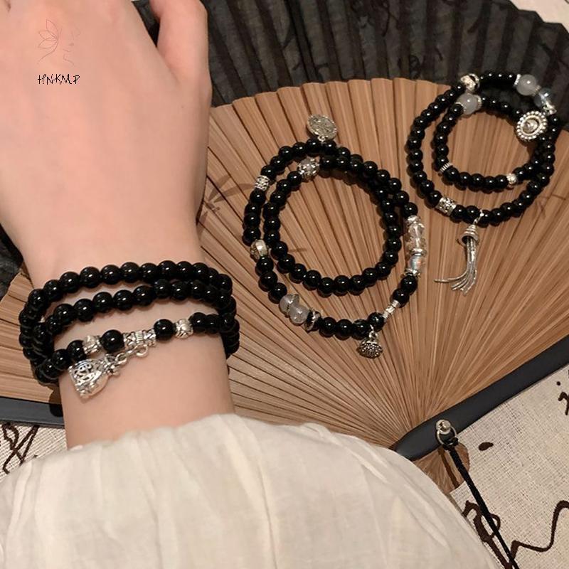 Vòng tay nữ phong cách Trung Hoa bí ẩn, đính hạt lấp lánh - Món quà thời trang cao cấp.