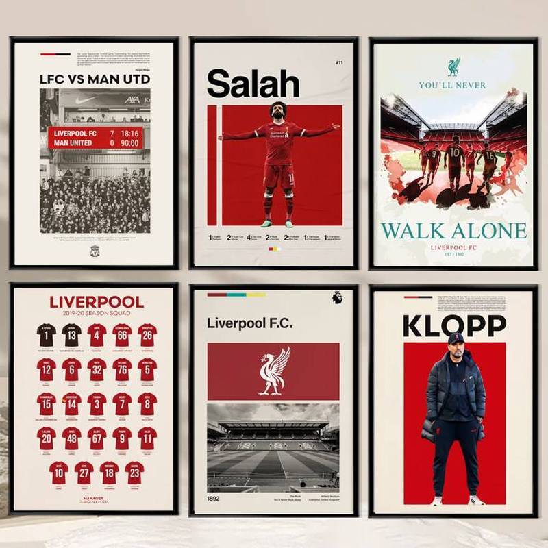 Tranh Canvas trang trí bóng đá Liverpool Salah