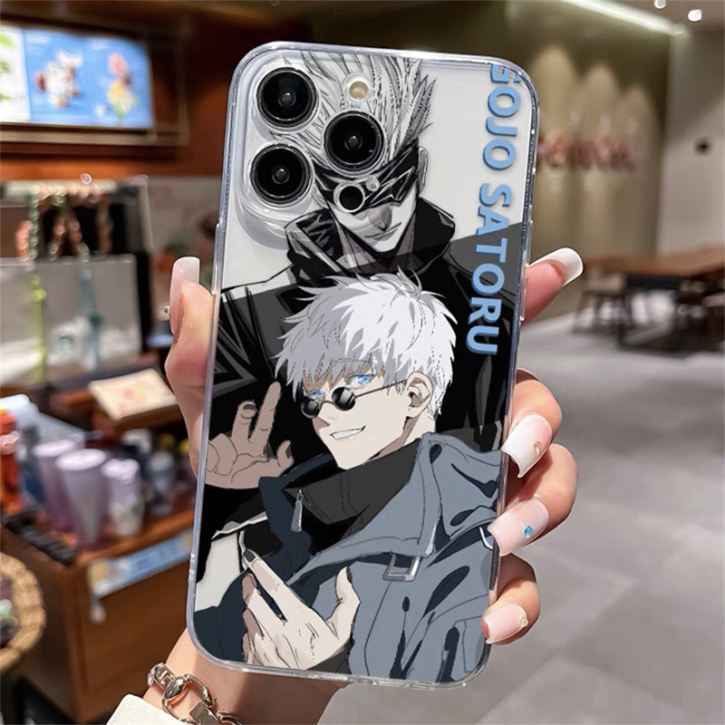 Ốp Điện Thoại Anime Jujutsu Kaisen Cho Redmi 15C 14C A5 A3 13 10C 12C 13C 12 4G 9C 9A 9T 9i 10A 10 K40 Pro A1 A2 Plus Gojo Satoru Itadori Yuji Thời Trang Trong Suốt
