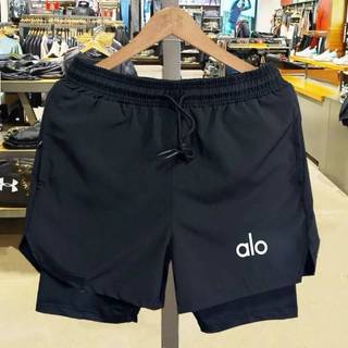 Summer Running Swimming Track and Field Quick-Drying Sports Casual Versatile Anti-Wardrobe Malfunction Shorts Trendy Double Layer Fake Two Pieces Pants dCV5