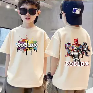 Robot Hình In, Thanh Toán Nhận Khi, Dáng Rộng Áo Thun, 100% Cotton, 3-14 Tuổi, Mùa Hè