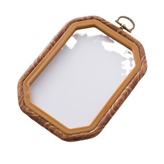 Sáng Tạo Retro 14 * 14 Giả Gỗ Thêu Băng Hình Bát Giác Thêu Băng DIY Thêu Handmade Cross Stitch Dụng Cụ Phụ Trợ BVXA