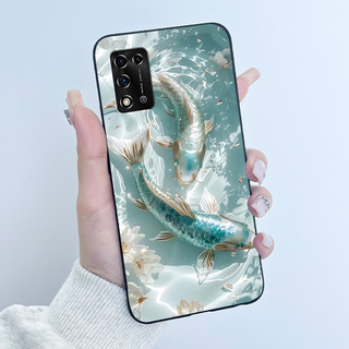 Dành Cho ZTE Libero 5G II / 5G iii Ốp Lưng Hình Trái Tim Thời Trang Thỏ Dễ Thương Cho ZTE Libero 5G II Ốp lưng Silicon Mềm Màu Đen TPU Ốp Lưng