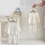 Bộ Đồ Ngủ Bé Gái Mùa Xuân Thu Hoa Homewear Bộ Hai Mảnh 80-130 Size U4T0