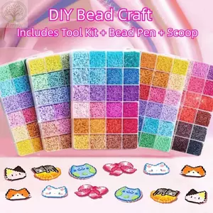 Hạt AMPU Perler Hama, Bộ hạt cầu chì đậu nhỏ cao cấp cỡ 2,6mm, Tự làm câu đố Chất lượng cao 48 / 72 / 96 / 120 Màu Hạt xếp hình ba chiều Quà tặng DIY