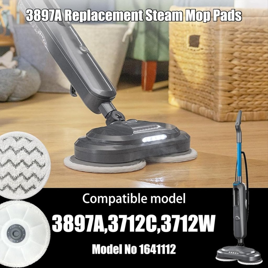 Miếng Lau Nhà Cho SmartSteam Chà Hơi Nước Cây Lau Nhà 3897A 3712C 3712W Xoay Cây Lau Nhà Thay Thế Miếng Lót