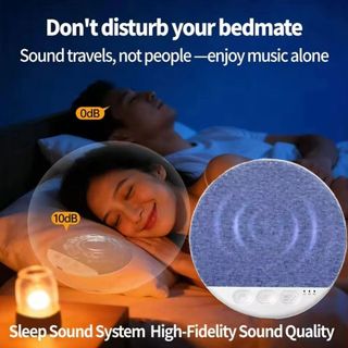 LILYES Dưới Gối Loa Bluetooth, Máy Âm Thanh Mini Bluetooth 5.4, Máy Nghe Nhạc Kết Nối Không Dây Siêu Mỏng Tắt Thời Gian Loa Ngủ Ngủ Giấc Ngủ Tốt Hơn