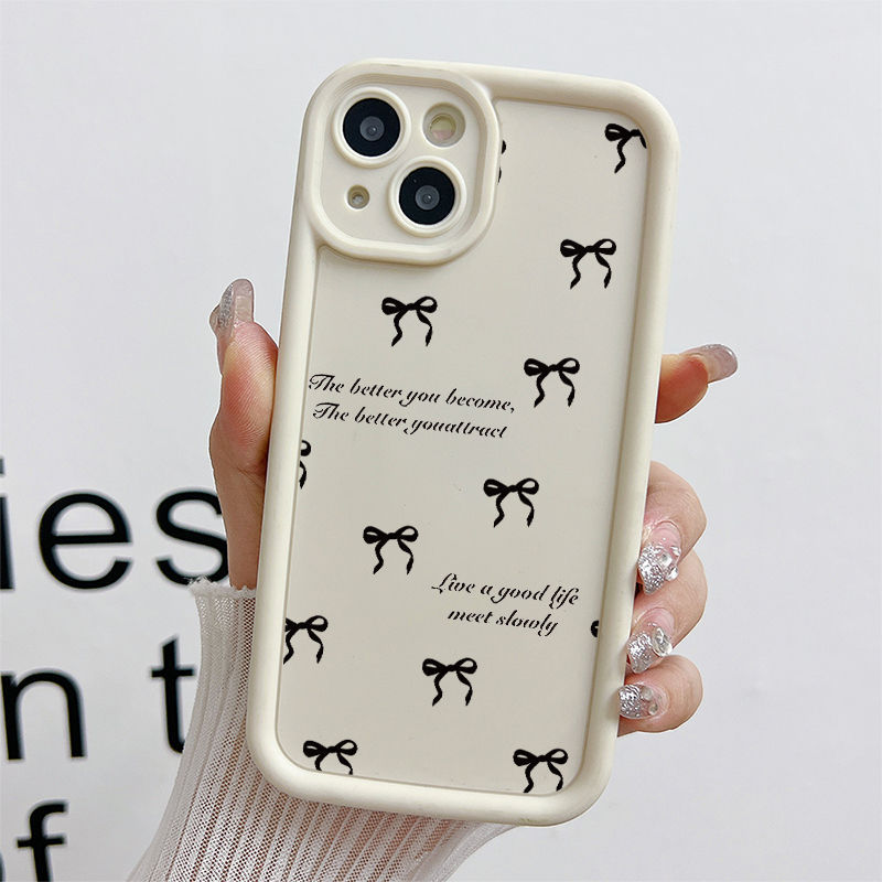 Ốp Mắt Thiên Thần Chống Rơi Cho iPhone 17 16 15 14 13 12 11 Pro X XR XS Max SE 2020 7 8 Plus Họa Tiết Nơ PFFH260