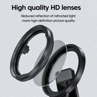 Elough Universal 52mm Polarizer CPL có kẹp Ống kính điện thoại di động Bộ lọc phân cực tròn cho điện thoại thông minh