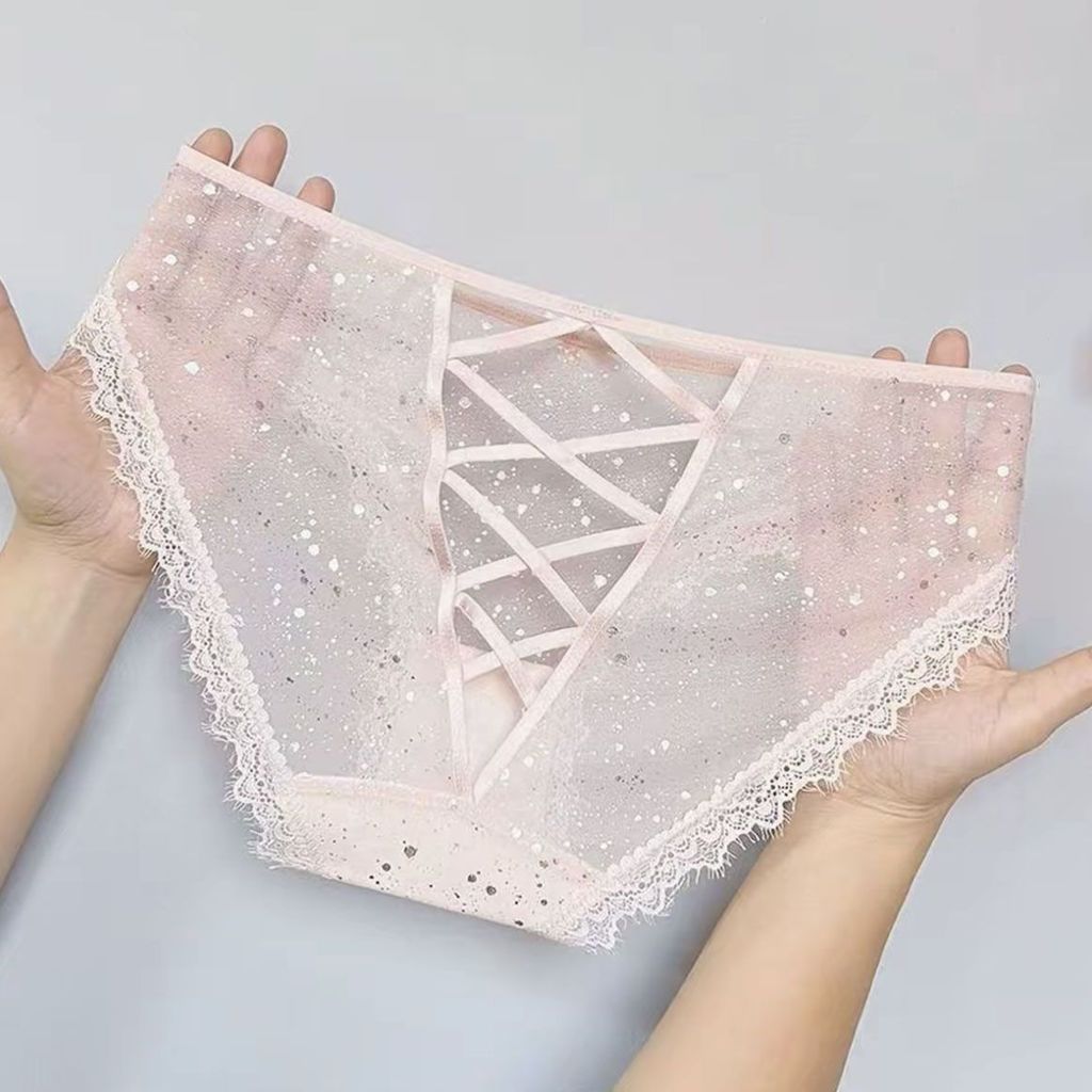 Quần Lót Nữ Ren Gợi Cảm Đính KimSa Lấp Lánh và Chấm Bi