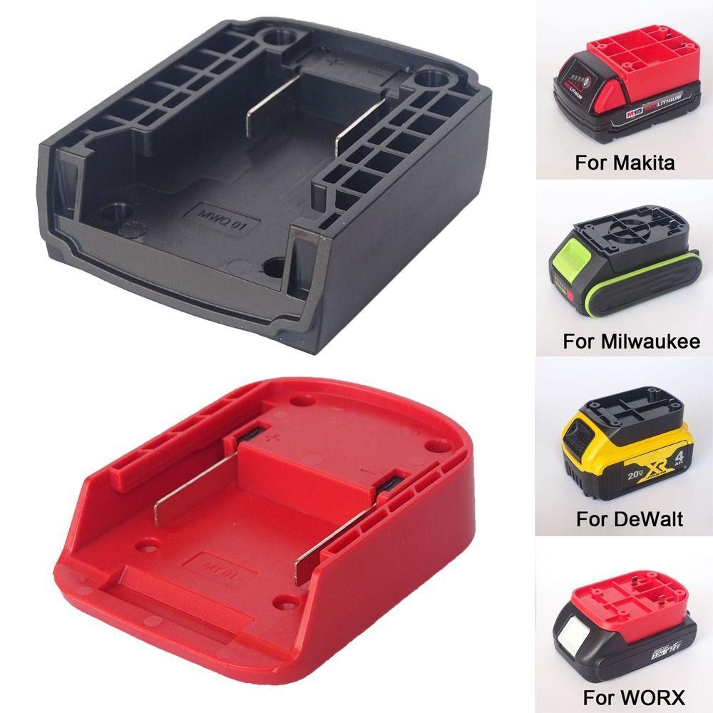 Bộ chuyển đổi SEREIN DIY, Đầu nối pin di động bền bỉ, Đế giữ ABS cho pin Lithium Makita / DeWalt / WORX / Milwaukee 18V