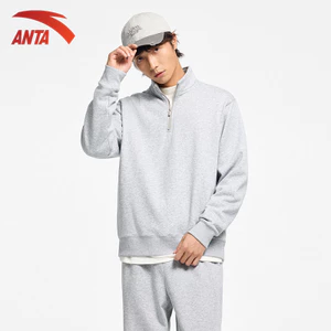 ANTA NAM Áo dài tay Thể thao Áo Khoác Tay Dài Cổ Đứng Áo sweater nỉ  anta 152548718U