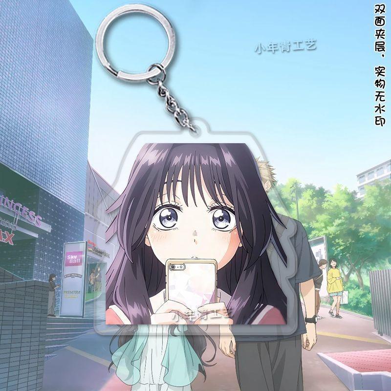Kaori Tatsu Hana Wa Rin To Saku Anime Keychain Tsumugi Rintaro Acrylic Key Chain Waguri Kaoruko Key Ring Bag Pen
