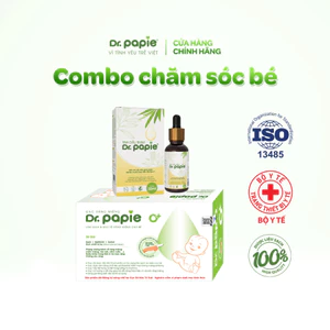 Combo Phòng Cảm Cúm Cảm Mạo Giữ Ấm Cơ Thể Khi Nằm Điều Hoà, Vệ Sinh Răng Lưỡi Nướu Ngừa Tưa Lưỡi Cho Bé Dr.Papie