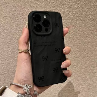 Dành Cho iPhone 17 16 15 14 13 12 11 Pro Max XR XS Max 7 8 Plus Tiếng Anh Bow trường hợp điện thoại trường hợp mềm