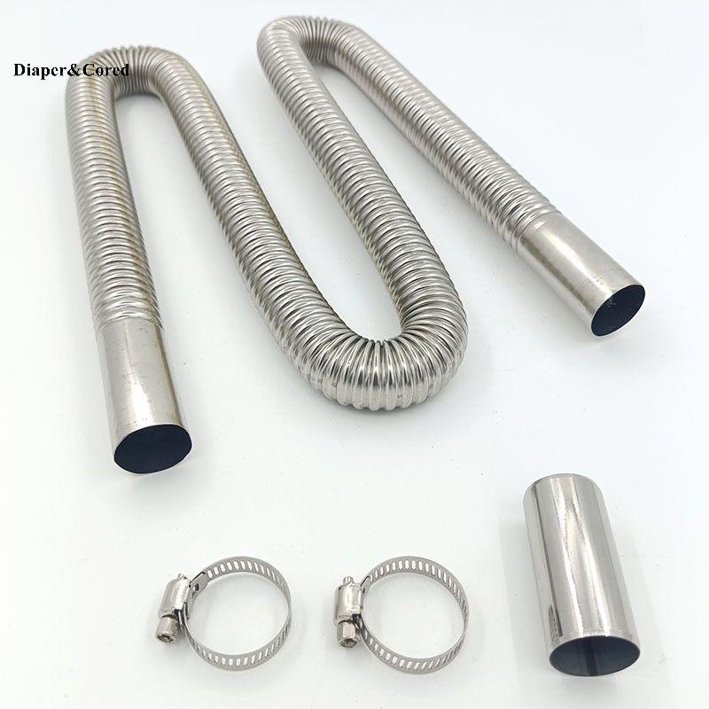 Ống xả & ống xả bằng thép không gỉ DIAPER & CORED 60-300cm cho máy sưởi đỗ xe Diesel không khí YTH