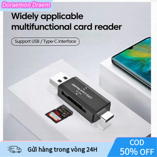 【COD】Đầu đọc kép SD/TF với giao tiếp Type-C và USB 2.0 - Chức năng OTG thông minh, phù hợp làm phụ kiện máy tính xách ta