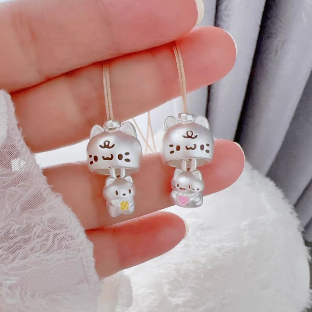 Peekaboo Vòng Cổ Nữ Hoạt Hình Dễ Thương Vòng Cổ Phương Pháp Cổ Mặt Dây Chuyền Bạc Cặp Đôi Vòng Cổ Bạn Gái Quà Tặng Ngày Lễ Tình Nhân