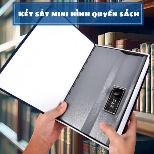 Hộp tiết kiệm an toàn, tiện lợi với mật khẩu, hộp sầm xơ hình quyển sách mini, hộp sầm xơ lõi kim loại an toàn