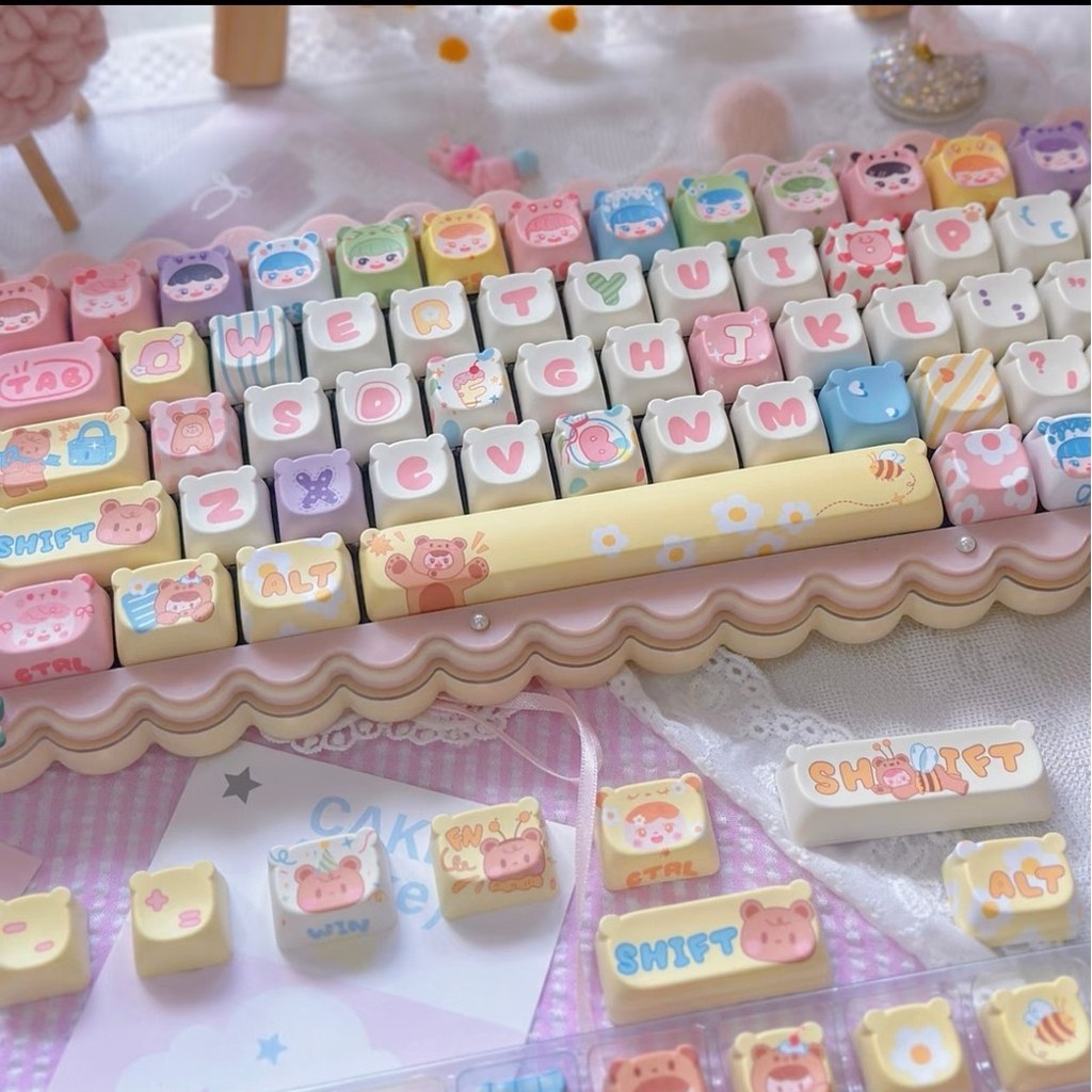 Keycap Gấu Dễ Thương PBT Cho Bàn Phím Cơ | KCAP - World of keycaps