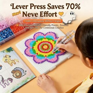 HIGHVIEWLS Bút tự động phân phối hạt Perler 2.6mm, tiết kiệm thời gian cho dự án thủ công DIY đính cườm