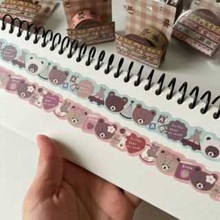 Washi tape hình gấu Amifa Nhật Bản cuộn 2m