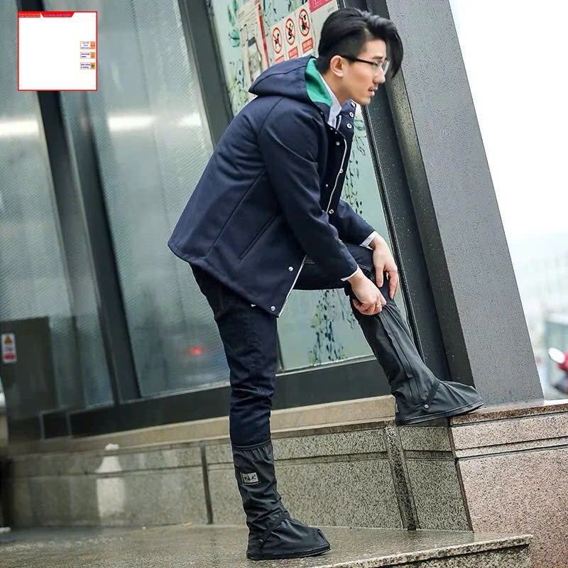 ( BỌC GIÀY ĐEN ) ỦNG BỌC GIÀY đi mưa đế cao su chống trượt cao cấp  - Bảo vệ giày, ủng bọc giay đi mưa