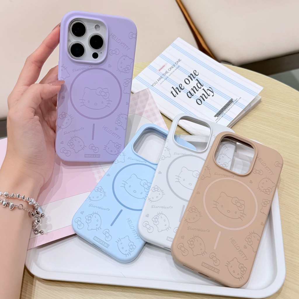 Ốp lưng iPhone hình mèo loại từ tính phù hợp cho iPhone 17 Pro Max, iPhone 17 16 15 14 13