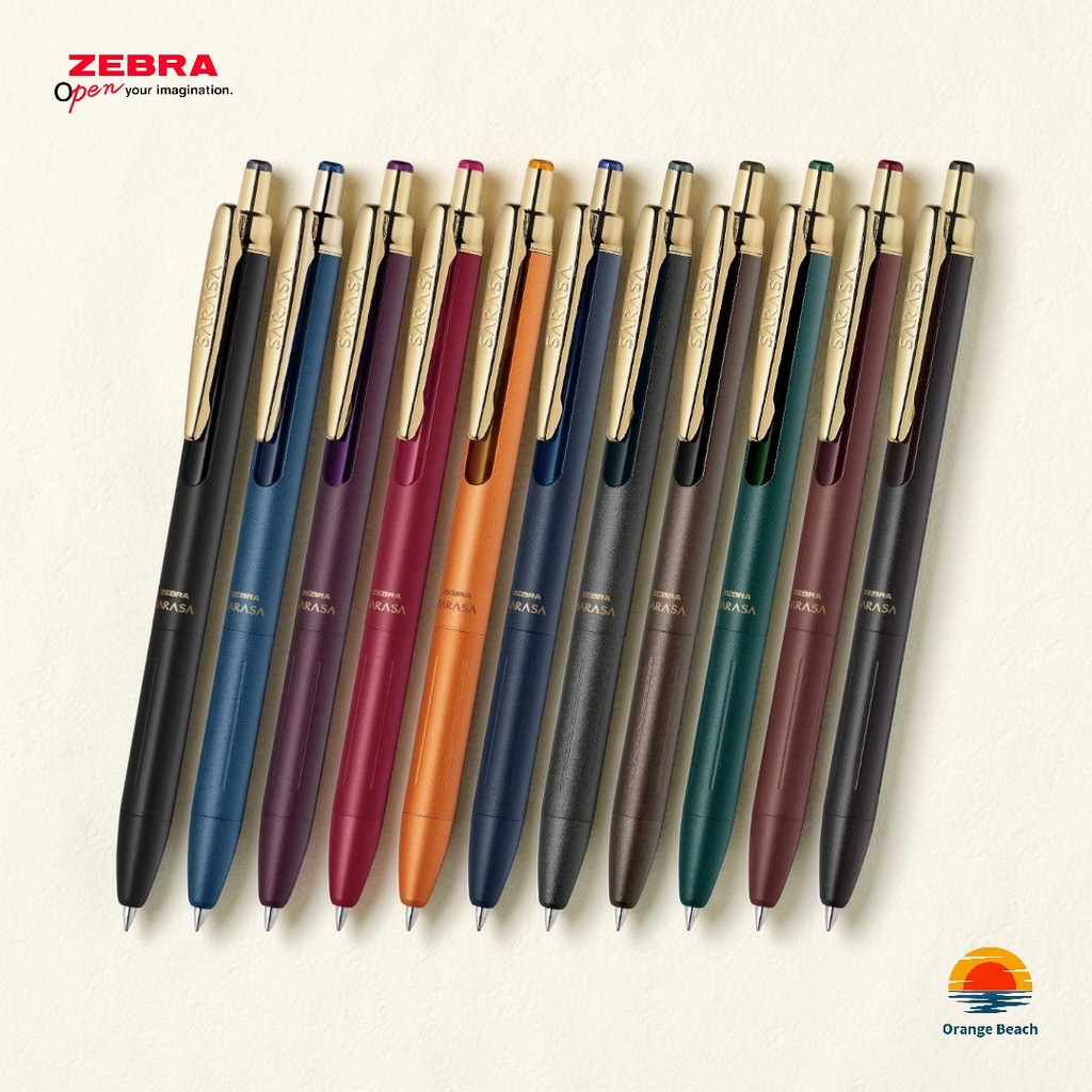 Zebra SARASA GRAND But Gel/0.3+0.5mm/Muc Vintage 21 Mau/Than Nhom/Hang Chinh Hang Nhat Ban