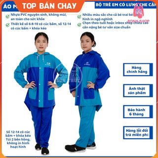 Áo Mưa Bộ Cho Bé Bộ Quần Áo Mưa Sơn Thủy Cho Bé Trai ,Bé Gái Đi Học. An Toàn ,Siêu Dai, Chống Thấm bonshop