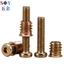 Bộ đồ nội thất chất liệu thép Carbon 2 ốc vít kết hợp bên ngoài hạt kết hợp giường kết hợp Đầu nối nhúng gỗ với đai ốc mặt [Vít + Đai ốc ren bên ngoài bên trong