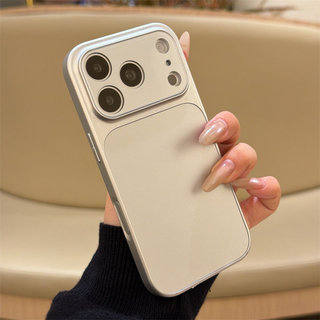 Như 17Pro Ống Kính Mạ Điện Bạc Cam PC Ốp Lưng Điện Thoại iPhone 17Promax 16Promax 13 14 15 Pro Max Chống Sốc Nam Nữ Vỏ Di Động