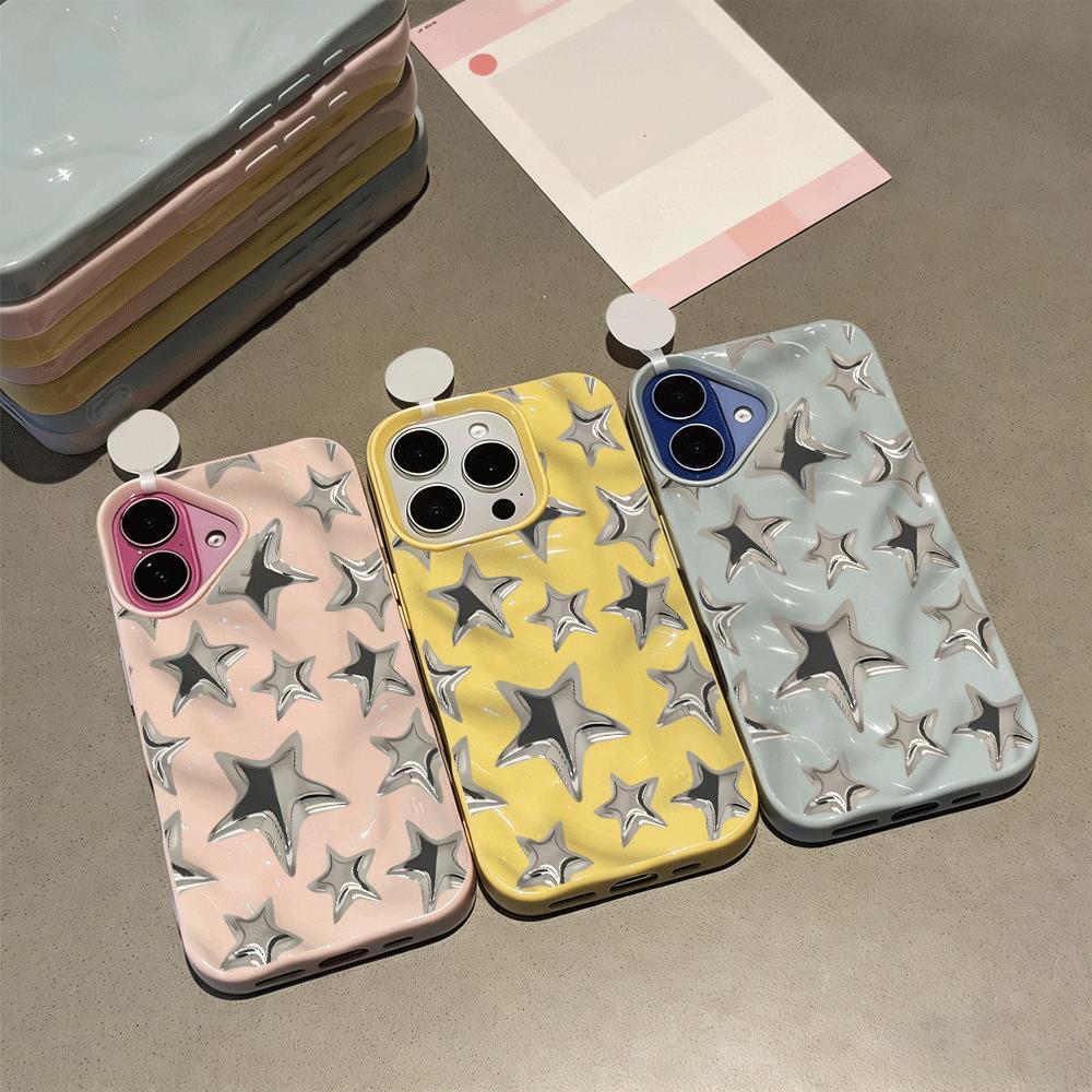Gradient Grey Pentacles cho 16 trường hợp iPhone 17Air Meteor Tattoo 14 13 11Pro