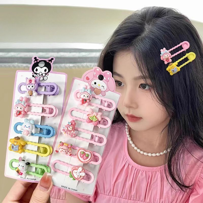 Kẹp tóc hoạt hình, phụ kiện tóc bé gái, kẹp tóc trẻ em dễ thương không làm tổn thương tóc