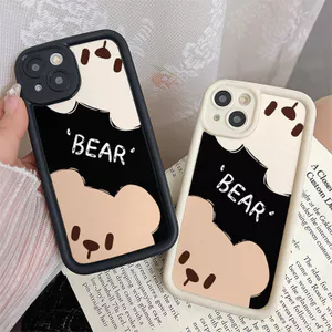 Ốp Lưng Cho Samsung Galaxy A07 A06 A05 A04 A03 A17 A16 A15 A14 A13 A25 A23 A22 A35 A33 A32 A31 A56 A55 A52 A51 A50 Chống Rơi Thiên Thần Thiết Kế Mắt Họa Tiết Gấu Dễ Thương JGS007