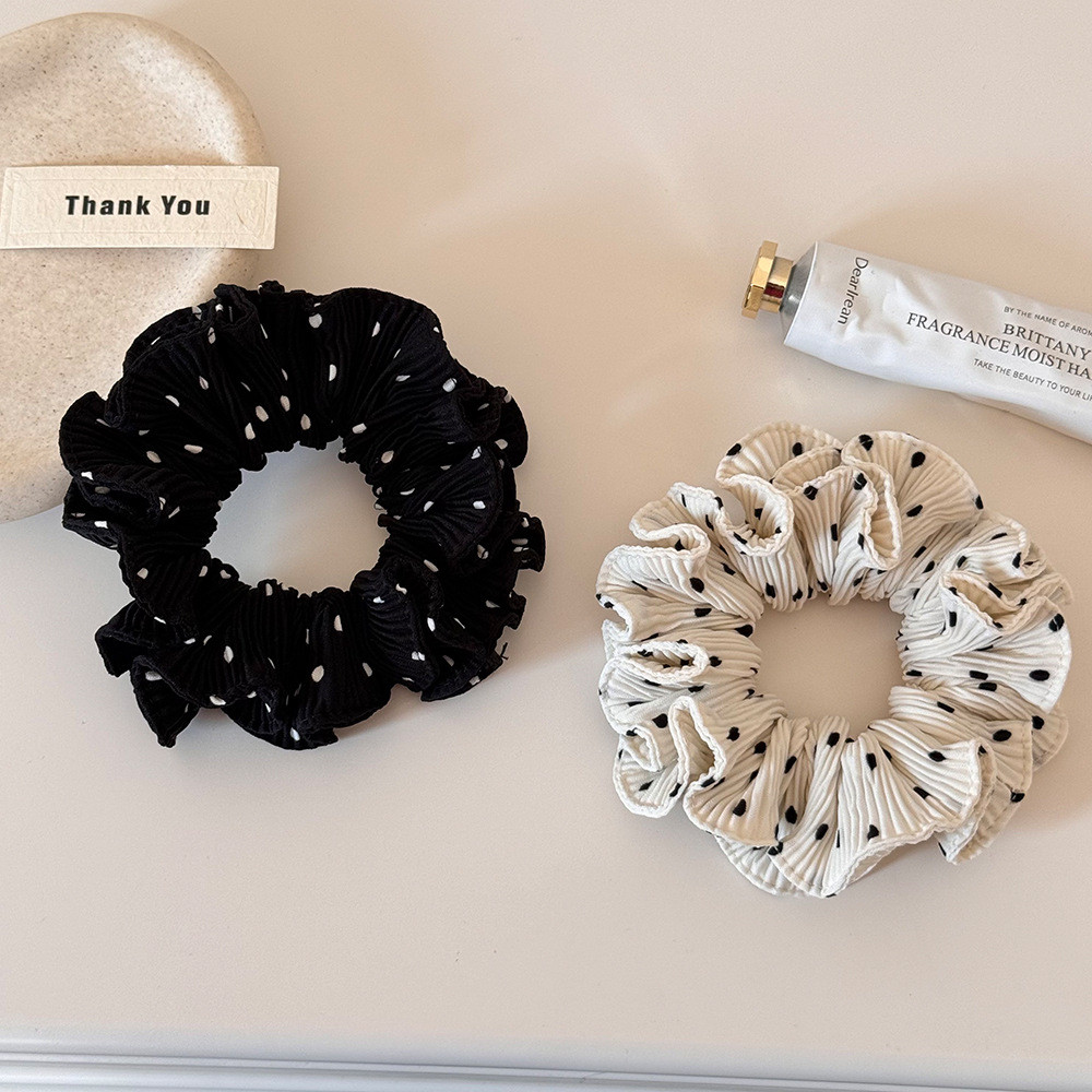Hàn Quốc Chấm Bi Vải Buộc Tóc Scrunchie