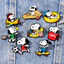 YT4 Snoopy Hoạt Hình Dễ Thương Men Chân Hợp Kim Trâm Cài Cho Túi Ba Lô Hộp Đựng Bút Chì