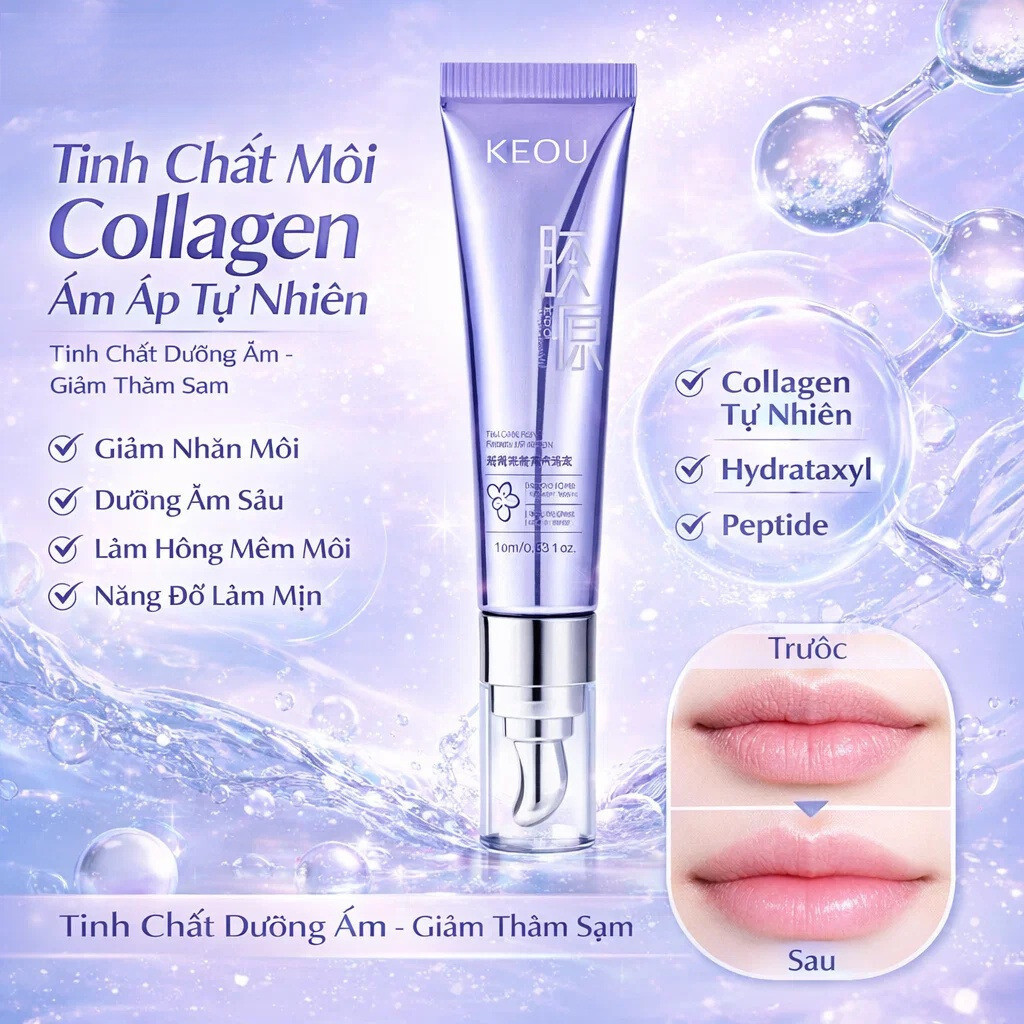 Serum collagen đổi màu cho môi / Serum dưỡng môi / Serum dưỡng ẩm cho môi / Serum dưỡng môi mềm mại và mịn màng/serum cho môi/Tinh Chất Dầu Dưỡng Môi Đổi Màu/Làm Mịn Nếp Nhăn son dưỡng