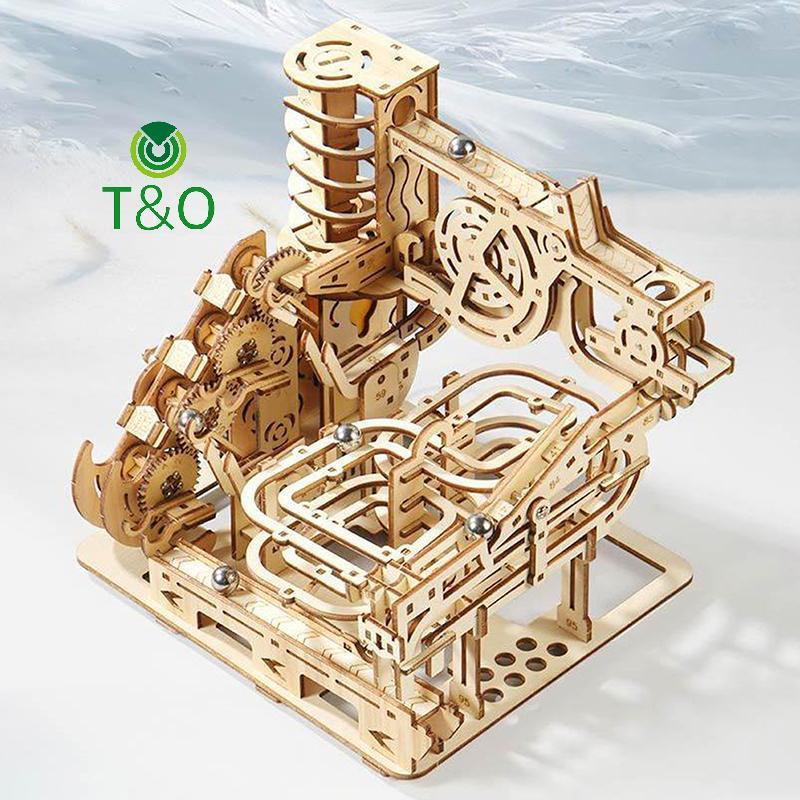 [T & O-t] 1 Bộ Đồ Chạy Bằng Đá Cẩm Thạch 3D Ván Xoắn Ốc Bằng Gỗ Xếp Hình Đường Bộ Thiết Bị Tra Điện Mô Hình Cơ Khí Khoa Học Mê Cung Hội Quà Tặng Cho Trẻ Em [Mới]