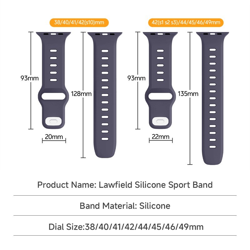 Dây đeo silicon thể thao Tương thích cho Apple Watch Series11 / 10 42mm 46mm Ultra3 / 2 / 1 49mm 9 8 6 7 5 SE 45mm 44mm 41mm 40mm