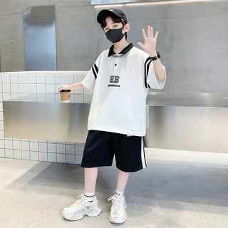 Bộ quần áo bé trai 18-52kg mẫu BB thiết kế cổ polo cá tính. Chất liệu đẹp, thoáng mát. NL13