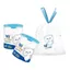Cuộn 100 túi rác dây rút họa tiết mèo dễ thương, bền dai tiện lợi 45x50cm
