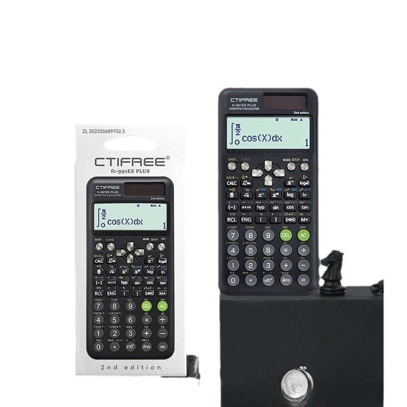 Máy tính khoa học phiên bản thứ 2 di động 991ES Plus-2 có vỏ bảo vệ Chức năng 417 Calculato Văn phòng phẩm sinh viên