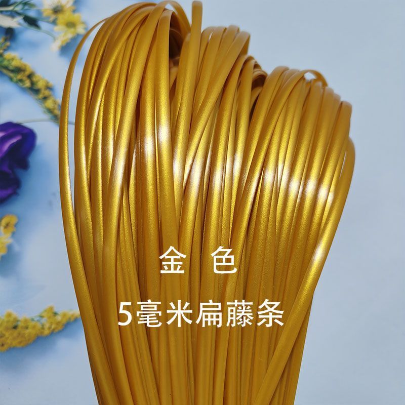 Chất liệu dệt PE giả mây 5mm, dây 5mm cho túi DIY