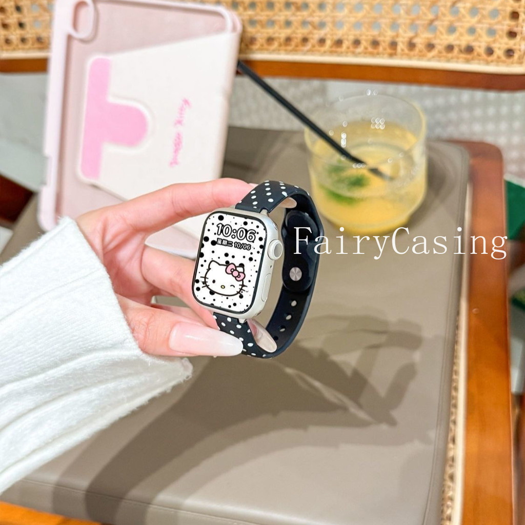 Dây đeo silicon chấm bi cho Apple Watch S11 46 42 45 44 40 41 38mm Vòng tay iwatch Series 11 10 8 7 Se 5 6 9 49mm Band