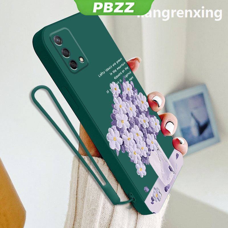 ốp lưng oppo A74 4g a95 Ốp Điện Thoại Silicon Mềm Chống Sốc Họa Tiết Hoạt Hình Cho oppo A74 4g a95 YTYHH01 viền vuông cute